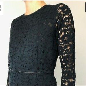 Zara Basic Lace Peplum with leather trim size M